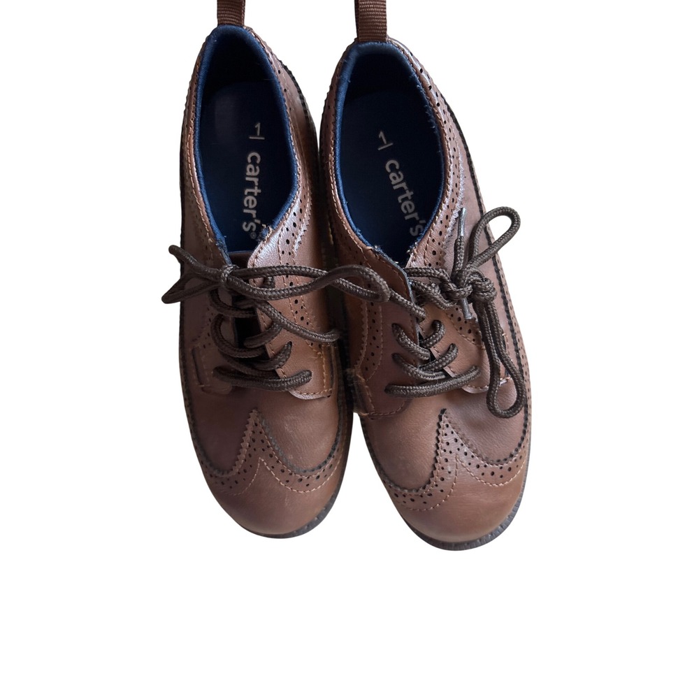 Carter's Boys‎ Brown Wingtip Lace Up Dress Shoes Size 1